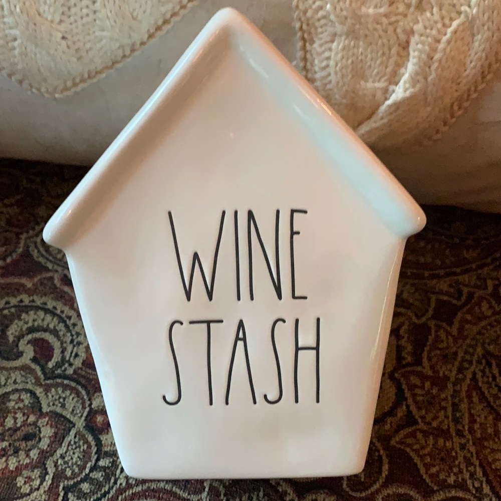 New Rae Dunn WINE STASH Birdhouse Bank